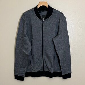NWT Alfani Grey Zip-Up Bomber Sweatshirt